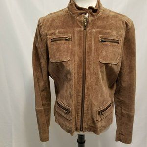 John Paul Richard Brown Suede Long Sleeve Jacket